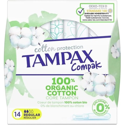 Тампоны Tampax Compak Cotton Protection Regular с аппликатором тампоны compak regular с аппликатором 16 шт