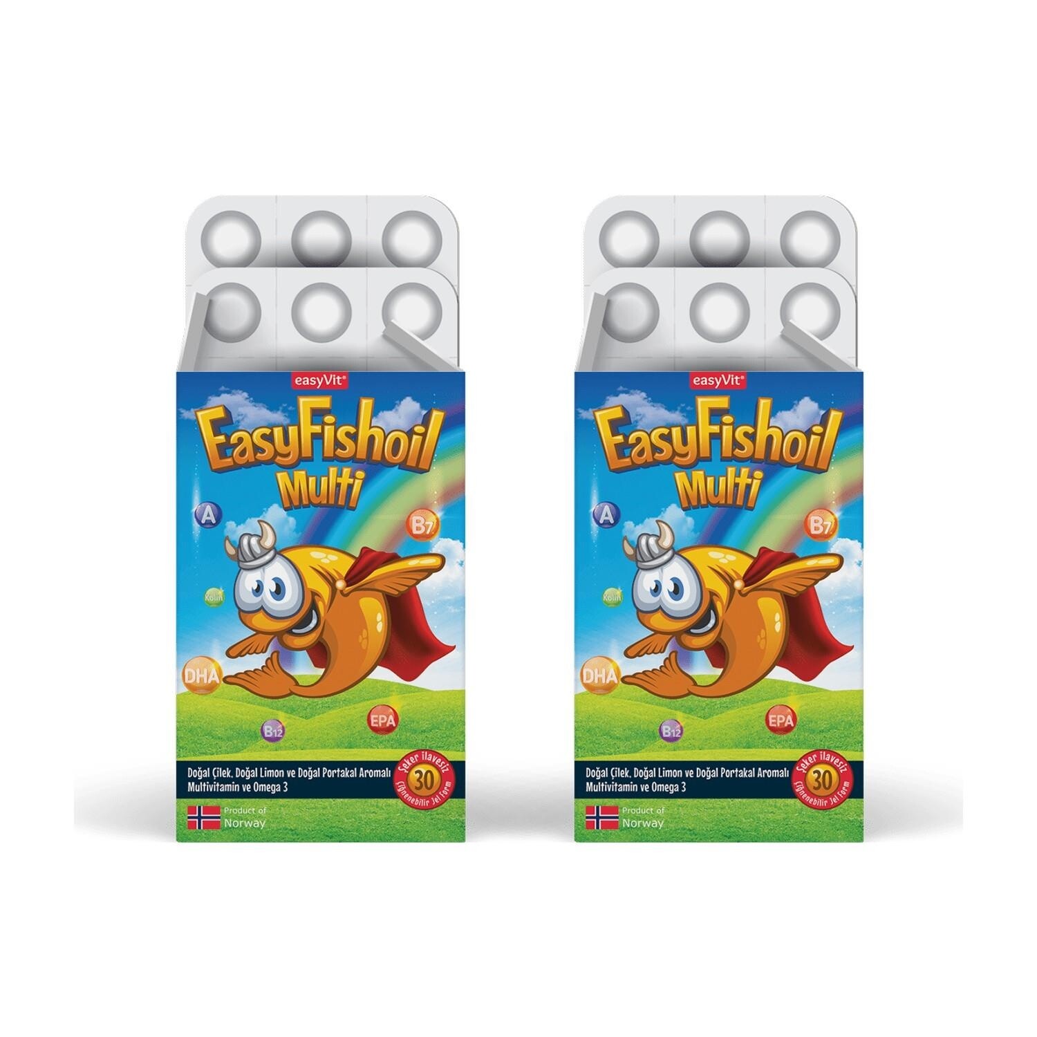 

Easyvi·t Easyfishoil Multi Chewable 30 желатиновых таблеток, 2 шт. в упаковке EASYVİT