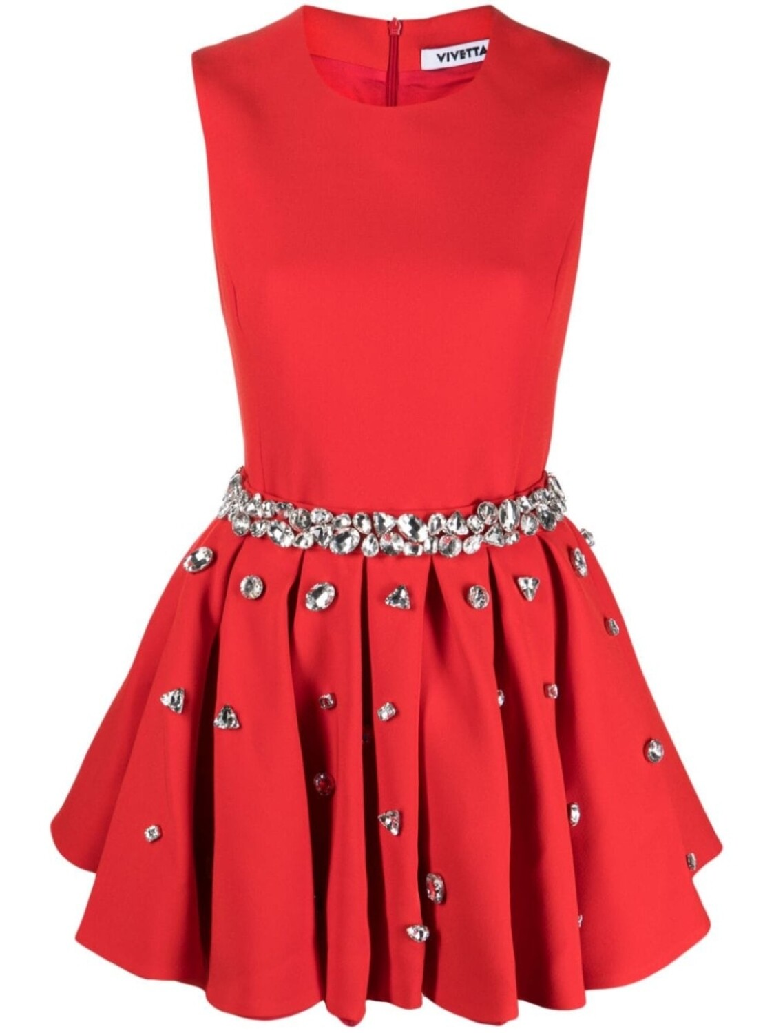 

Vivetta crystal-embellished layered minidress, красный