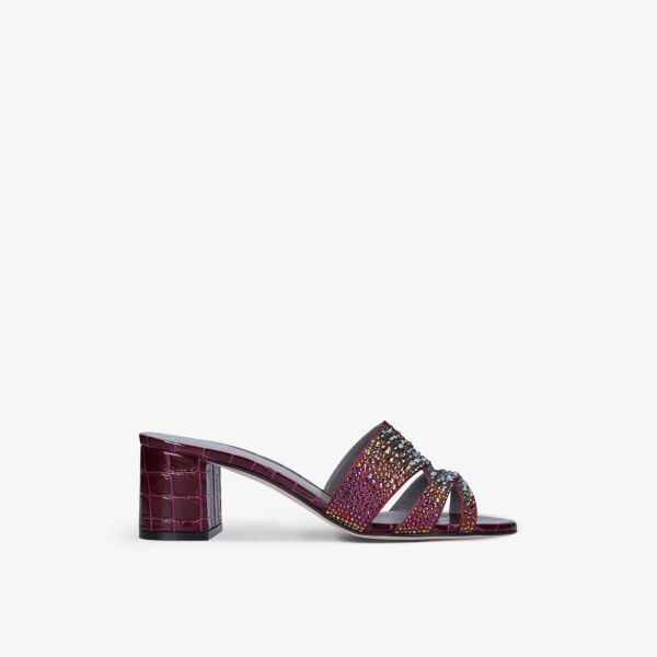 

Босоножки Orsay из кожи с кристаллами Gina, цвет wine comb