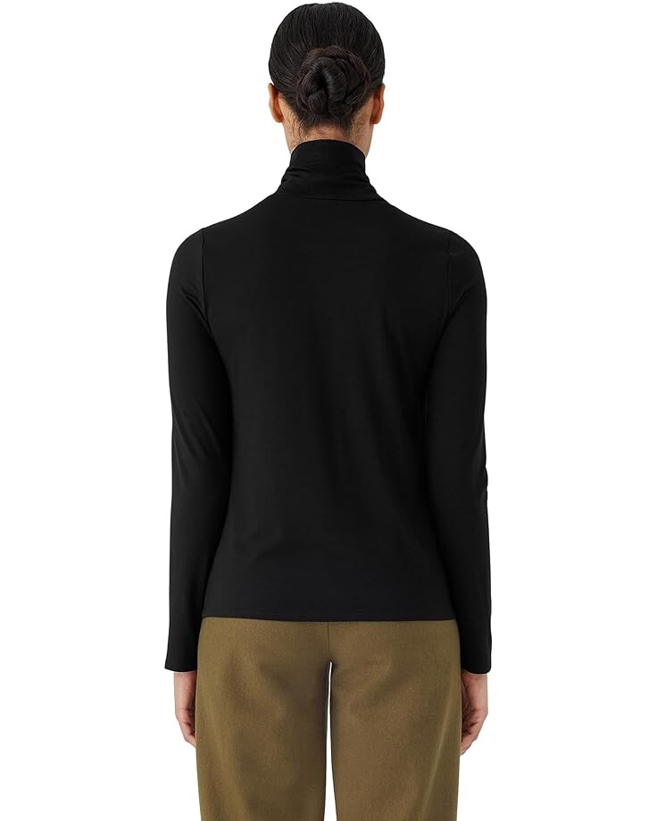 

Топ Eileen Fisher Scrunch Neck Top, черный