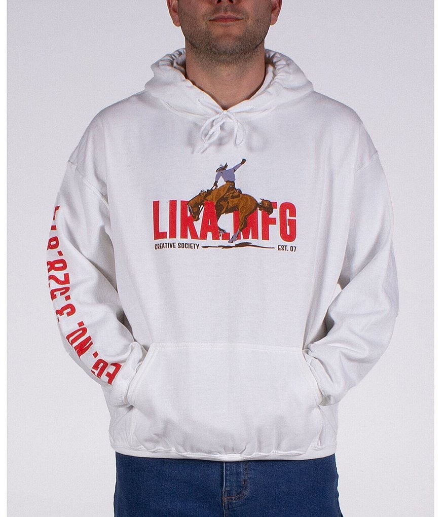 Lira Clothing Флисовая толстовка Bronco с длинными рукавами, белый цена и фото