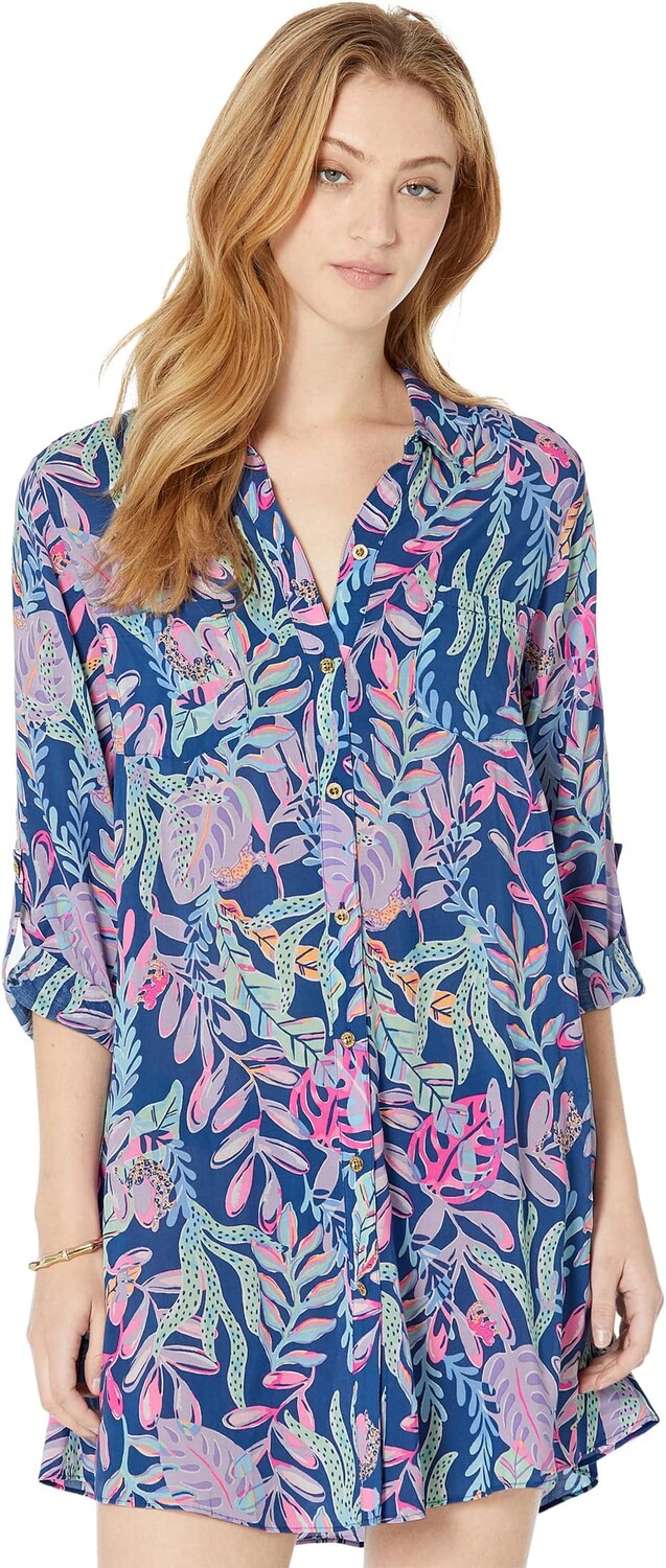 

Накидка Natalie Cover-Up Lilly Pulitzer, цвет Oyster Bay Navy Youve Been Spotted