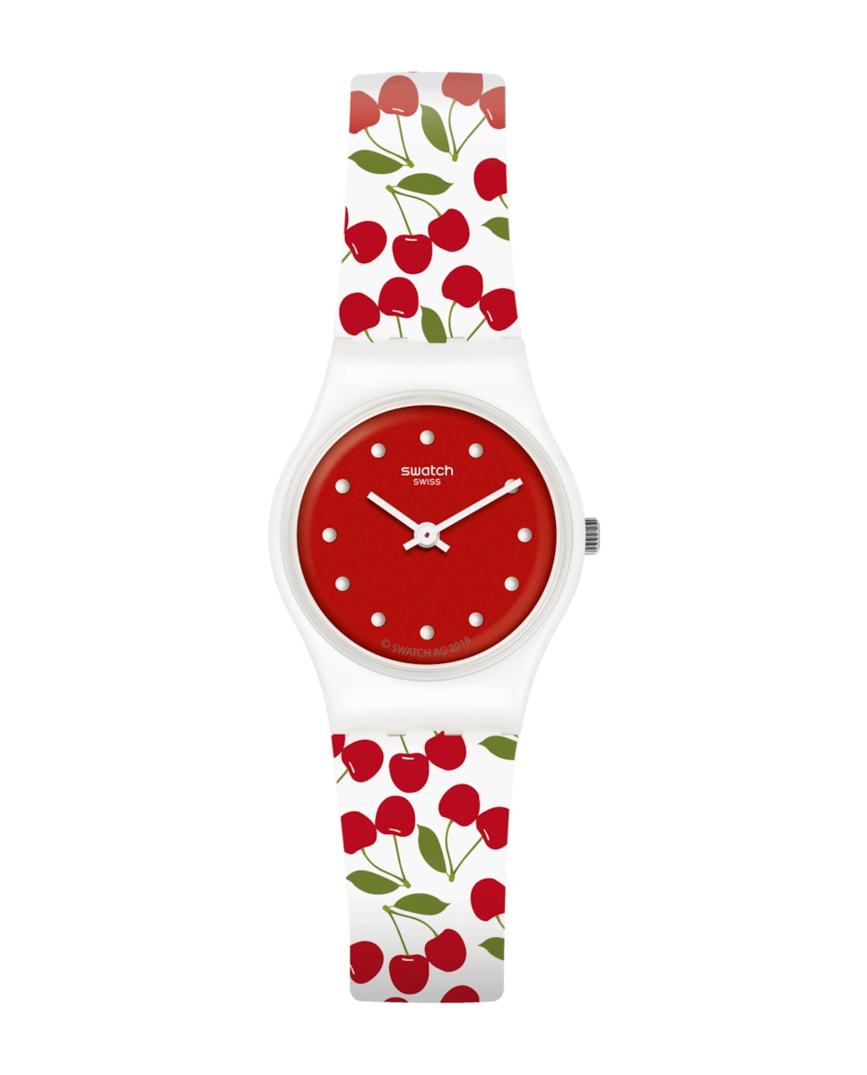 

Часы Cerise moi с белым силиконовым ремешком Swatch, белый