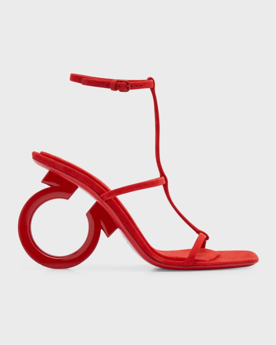 

Замшевые босоножки Elina Gancio-Heel Ferragamo