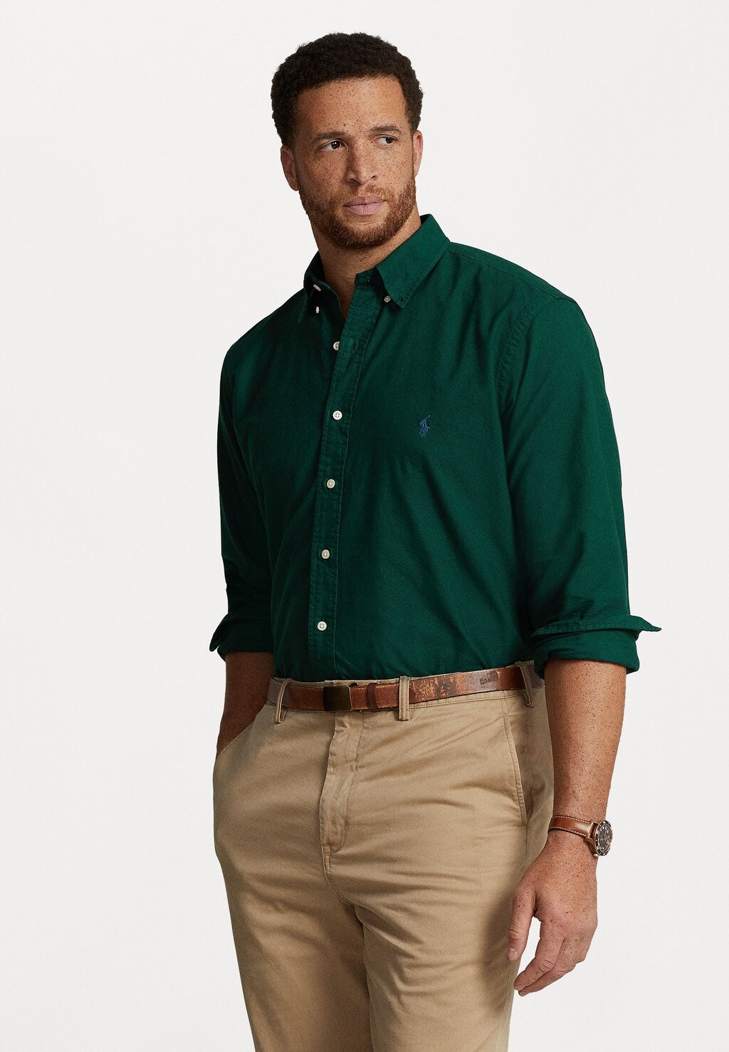 

Рубашка LONG SLEEVE SPORT Polo Ralph Lauren Big & Tall, охотничий клуб зеленый