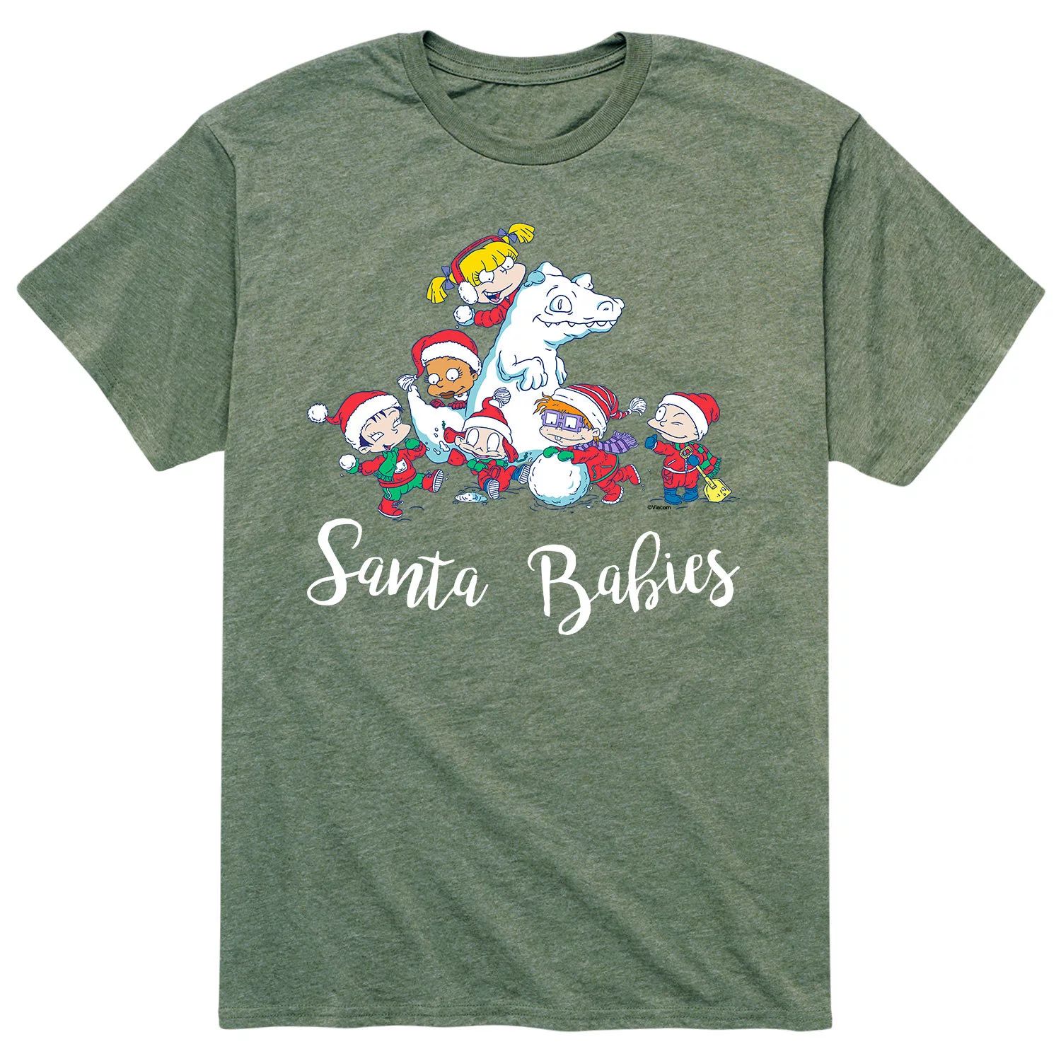 мужская футболка polar express santas sleigh licensed character Мужская футболка Rugrats Santas Babies Licensed Character