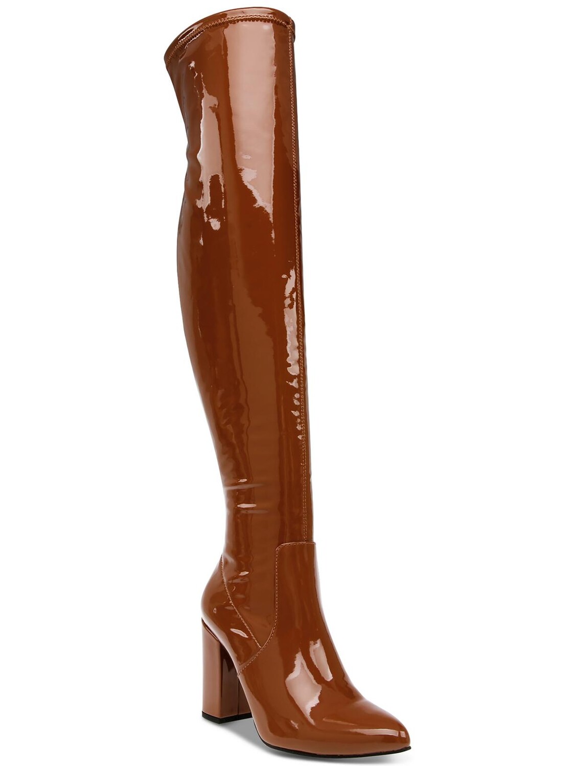 

Женские нарядные ботфорты без шнурков Bravy Wild Pair, цвет Cognac Patent