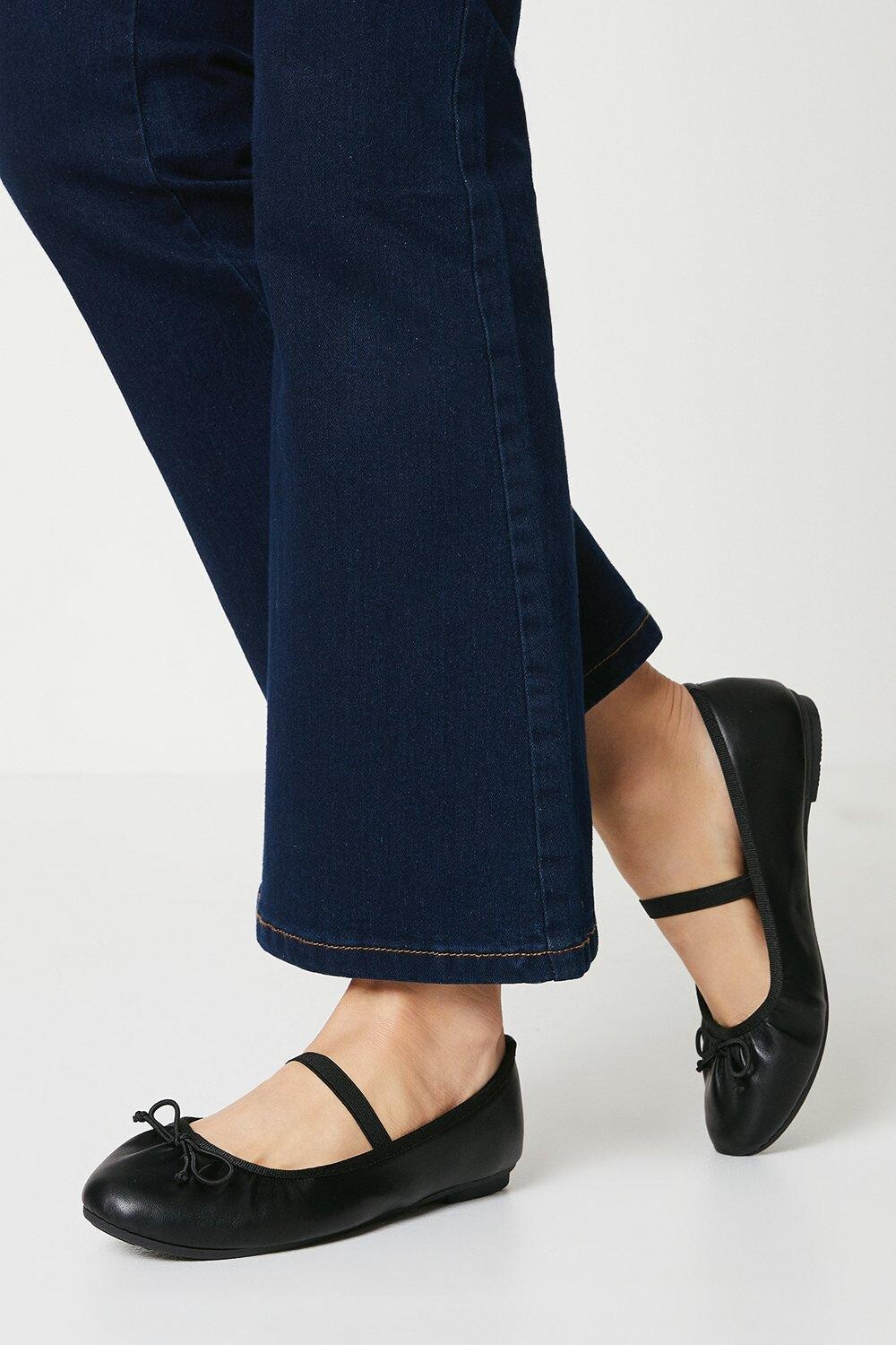 

Балетки Pixie с эластичным ремешком Comfort Maryjane Dorothy Perkins, черный