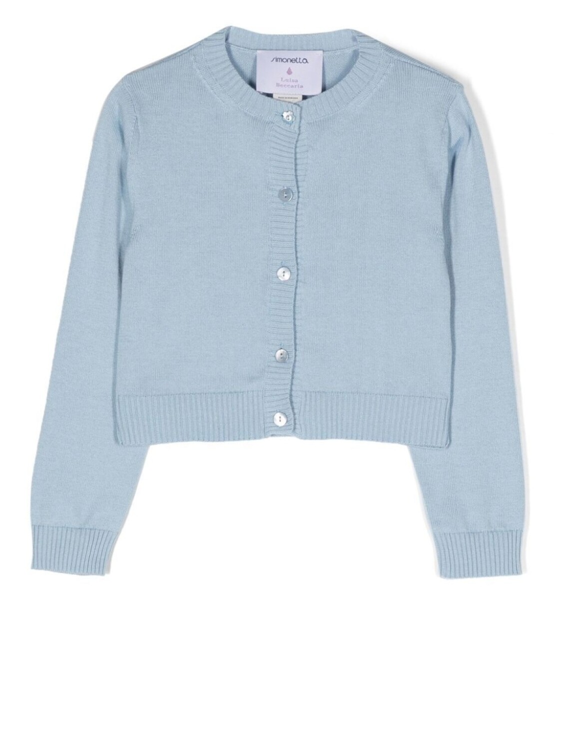 

Simonetta fine knit long-sleeve cardigan, синий