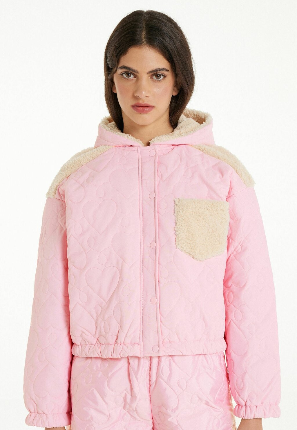 

Куртка межсезонная Tezenis, фуксия пестрая