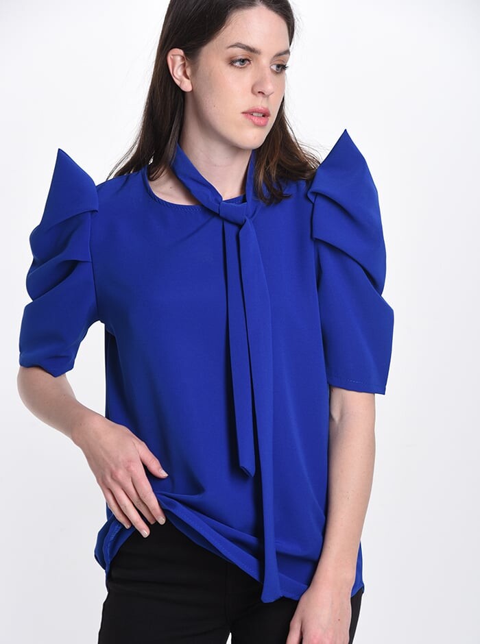 

Блуза с бантом, цвет Electric blue