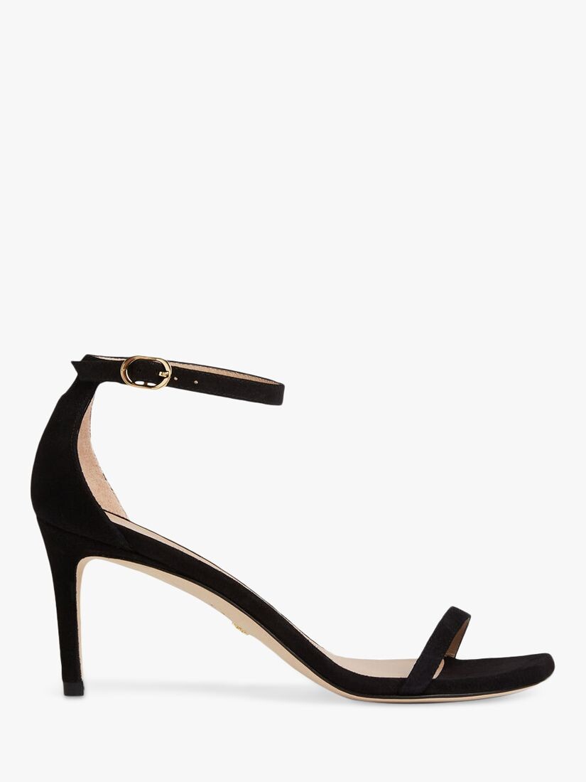 

Нудистские замшевые босоножки на каблуке Stuart Weitzman, черные
