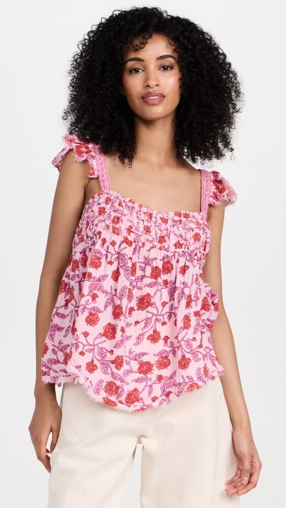 

Топ Free People Nala Printed Babydoll, сиреневый