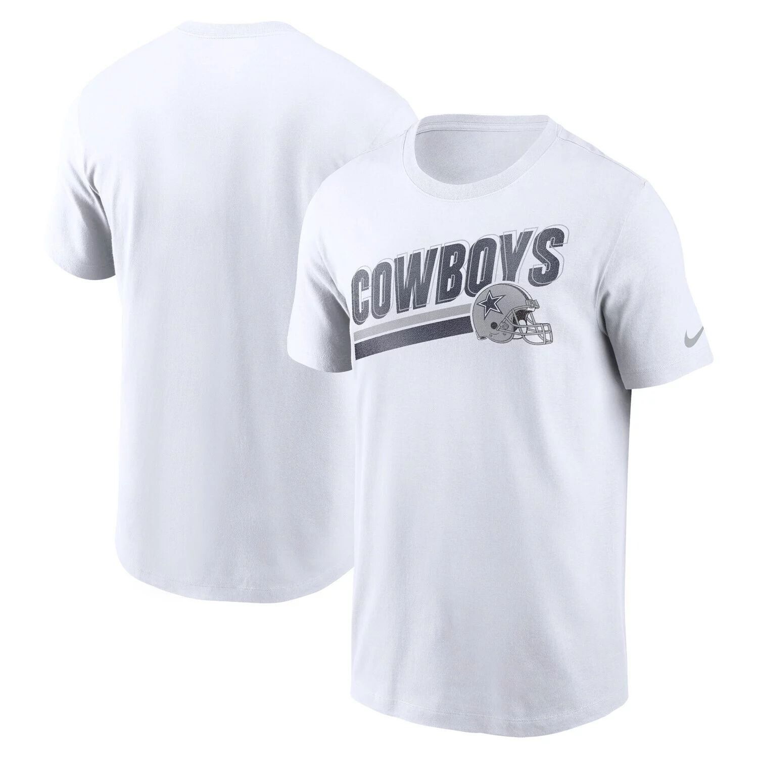 

Мужская белая футболка Dallas Cowboys Essential Blitz Lockup Nike, Белый