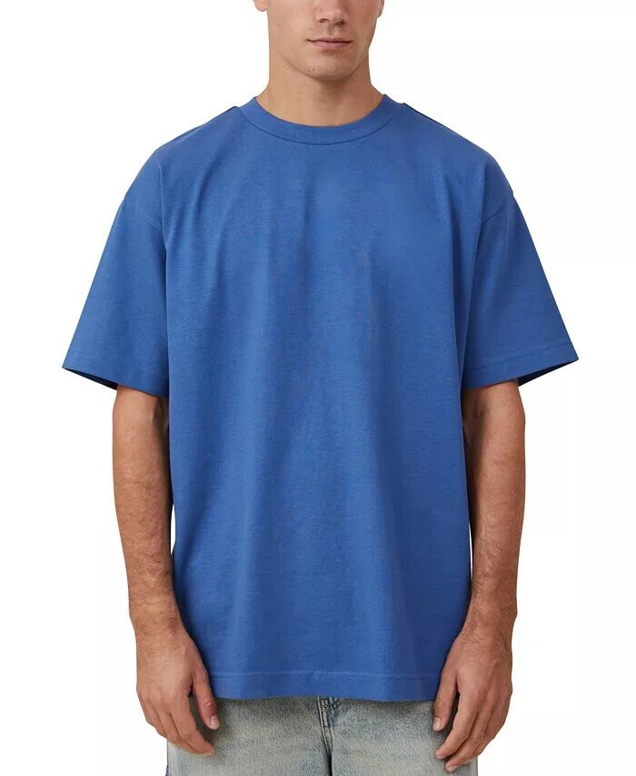 

Мужская однотонная футболка Box Fit COTTON ON, синий