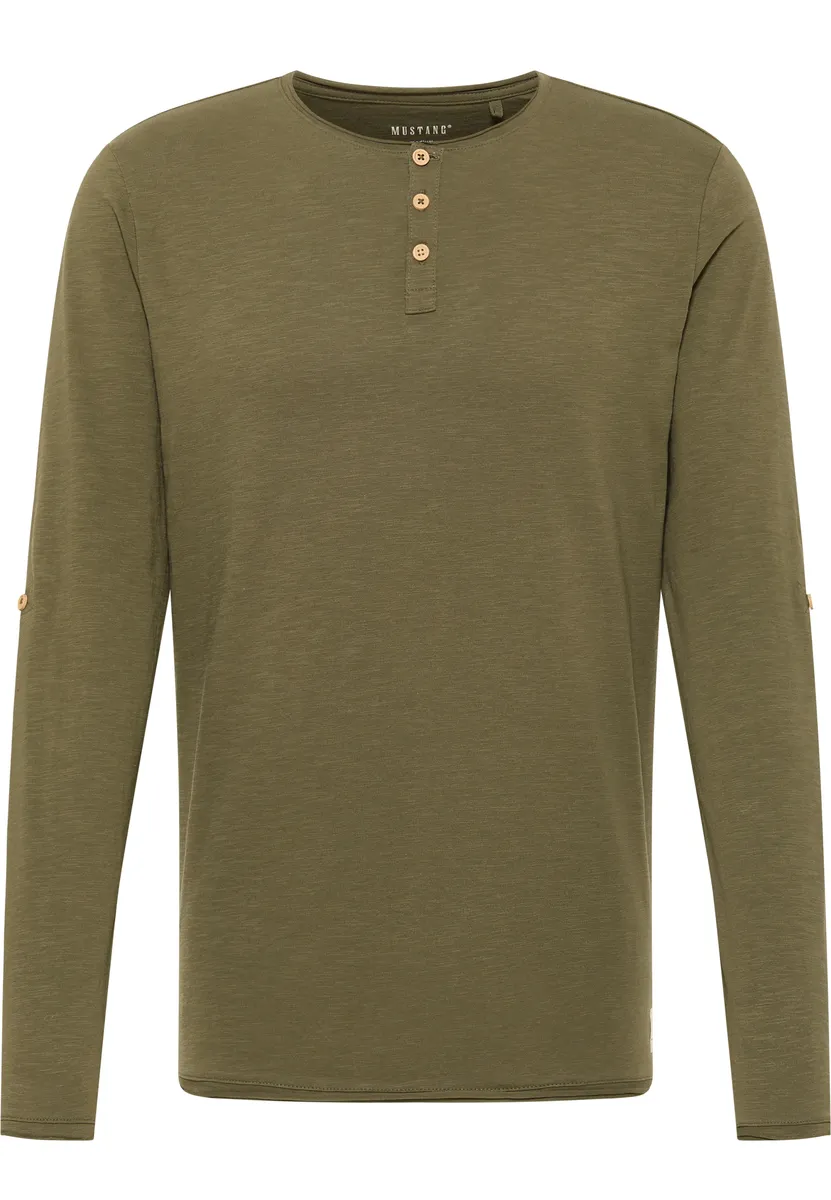 

Футболка MUSTANG Henley "Style Adrian C Henley", зеленый