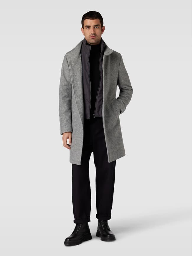 

Полупальто из смесовой шерсти, модель Кристофер Pierre Cardin, светло-серый