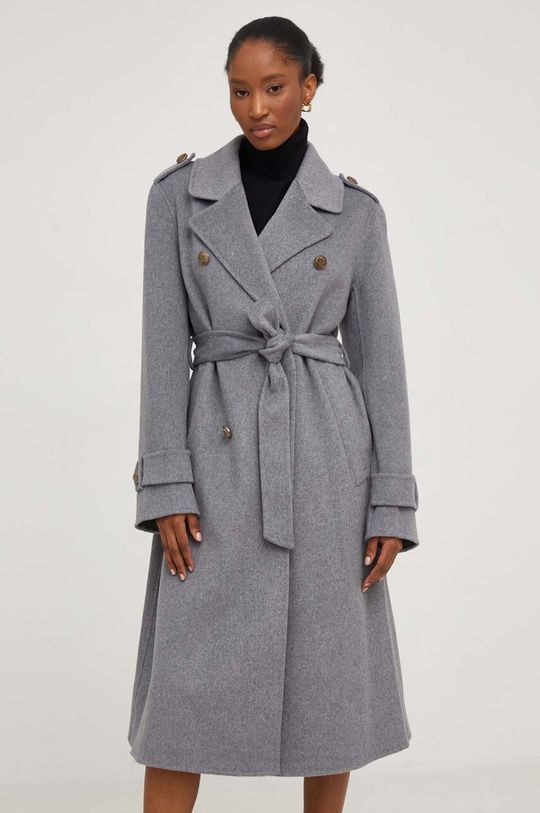 Шерстяное пальто Answear Lab, серый