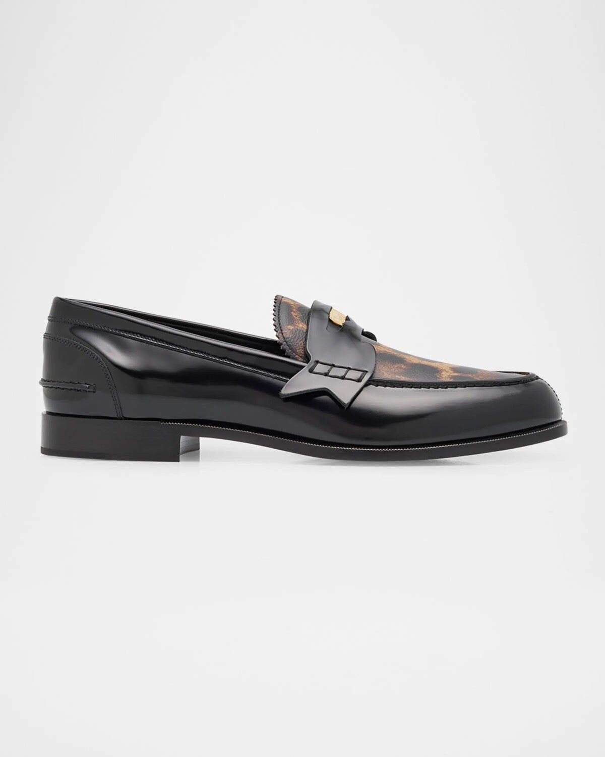 

Мужские кожаные лоферы Penny с леопардовым принтом Christian Louboutin, черный/мультиколор