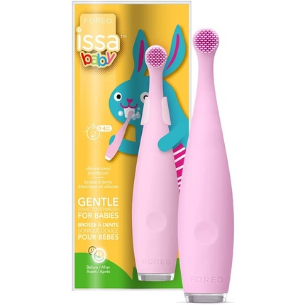 Электрическая зубная щетка Issa Mikro Sensitive для младенцев и малышей жемчужно-розовая, Foreo