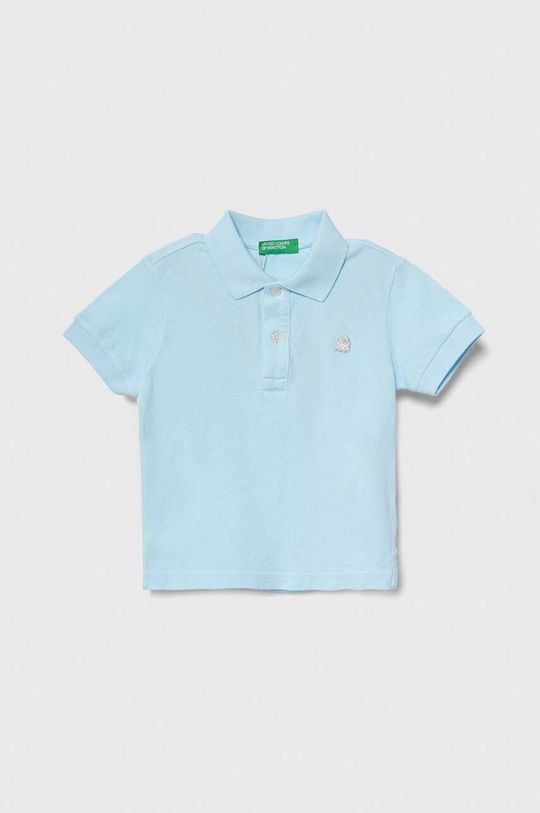 Рубашка-поло из детской шерсти United Colors of Benetton, бирюзовый