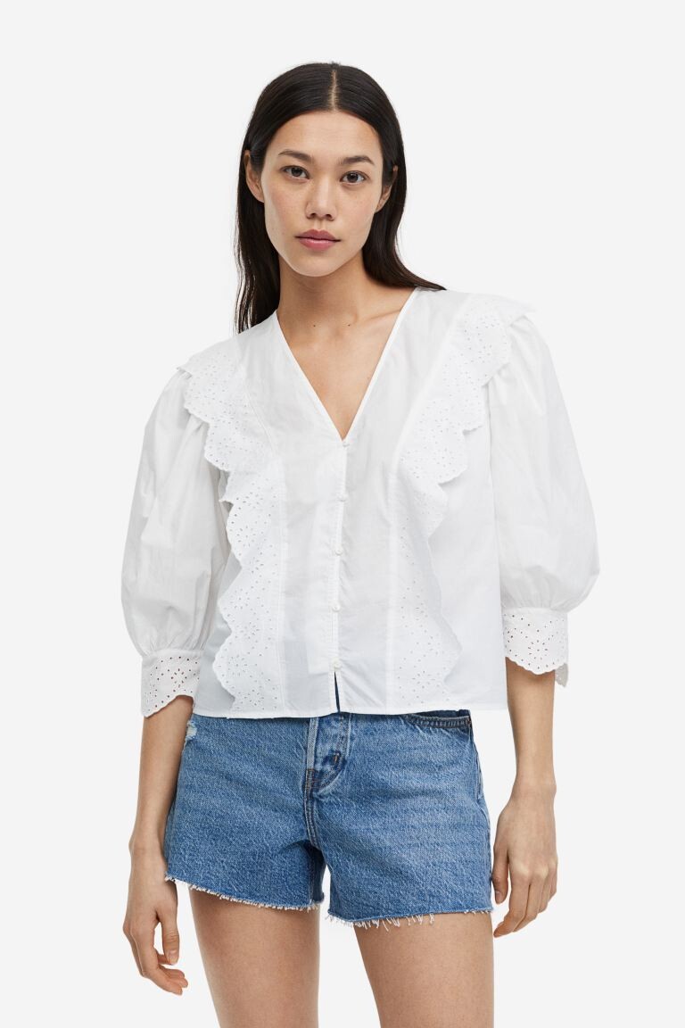

Детальная блузка с вышивкой H&M