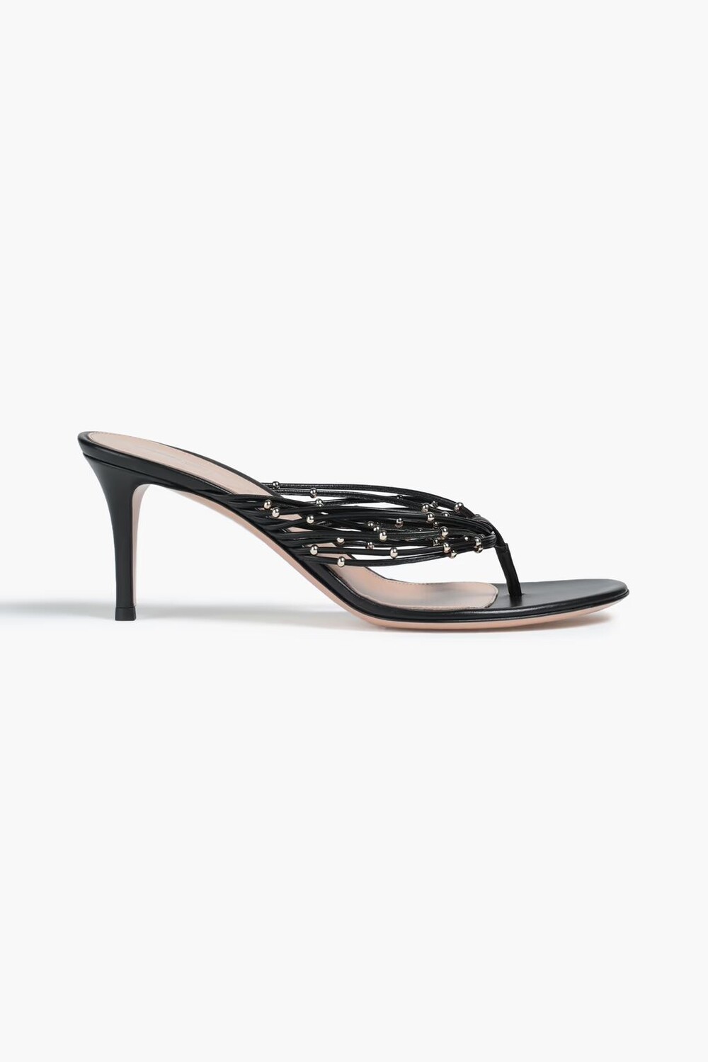 

Кожаные мюли Luxor, украшенные бусинами Gianvito Rossi, черный