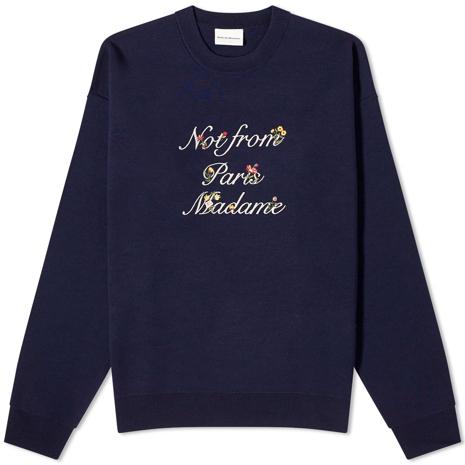 

Джемпер Drôle De Monsieur Floral Logo, темно-синий