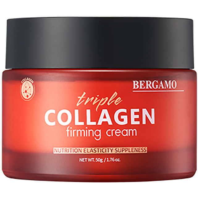 Крем для лица Bergamo Triple Collagen, 50 гр крем для лица relouis антивозрастной крем для лица 50 эффект молодой кожи с омега 3 6 9 жирными кислотами