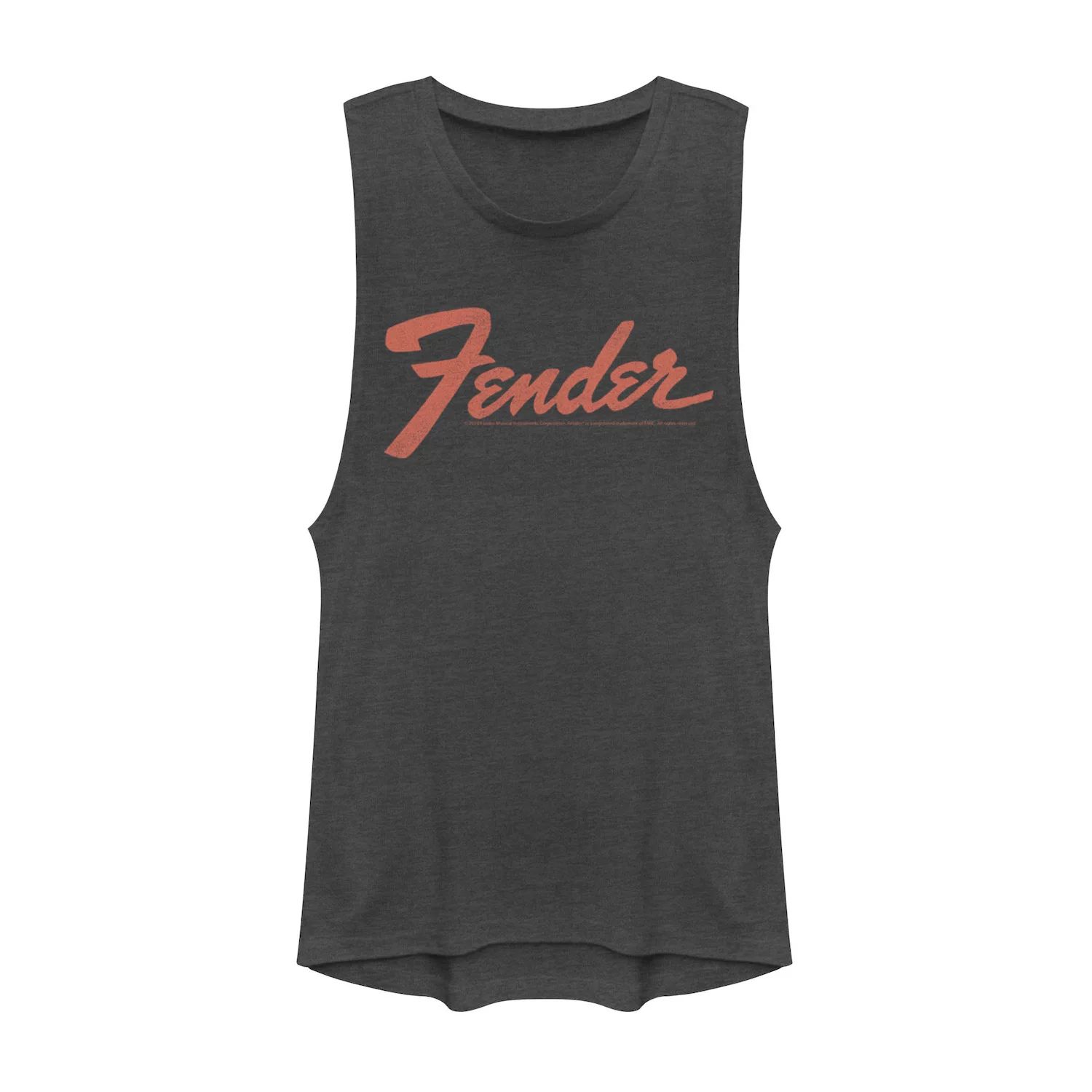 Юниорская футболка Fender Simple с оранжевым логотипом и мускулистой майкой Licensed Character