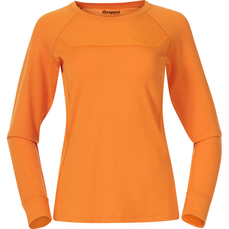 Женская шерстяная рубашка Cecilie с длинными рукавами Bergans, оранжевый