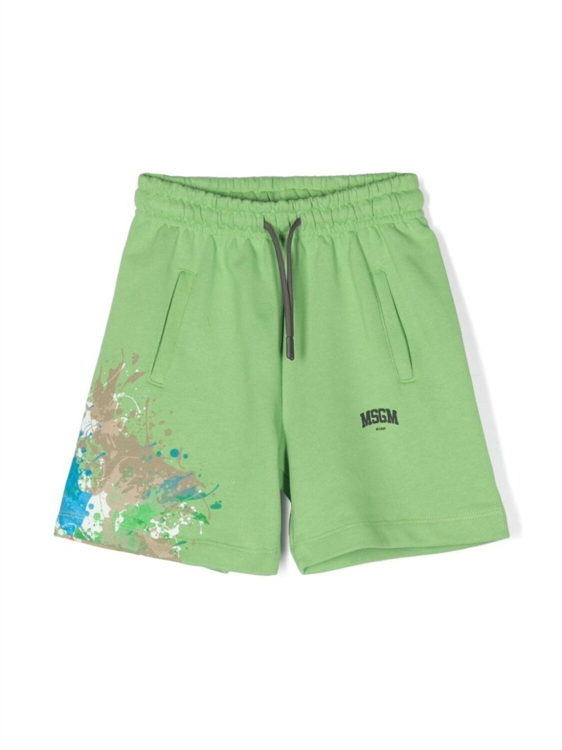 

MSGM Kids шорты с эффектом разбрызганной краски, зеленый