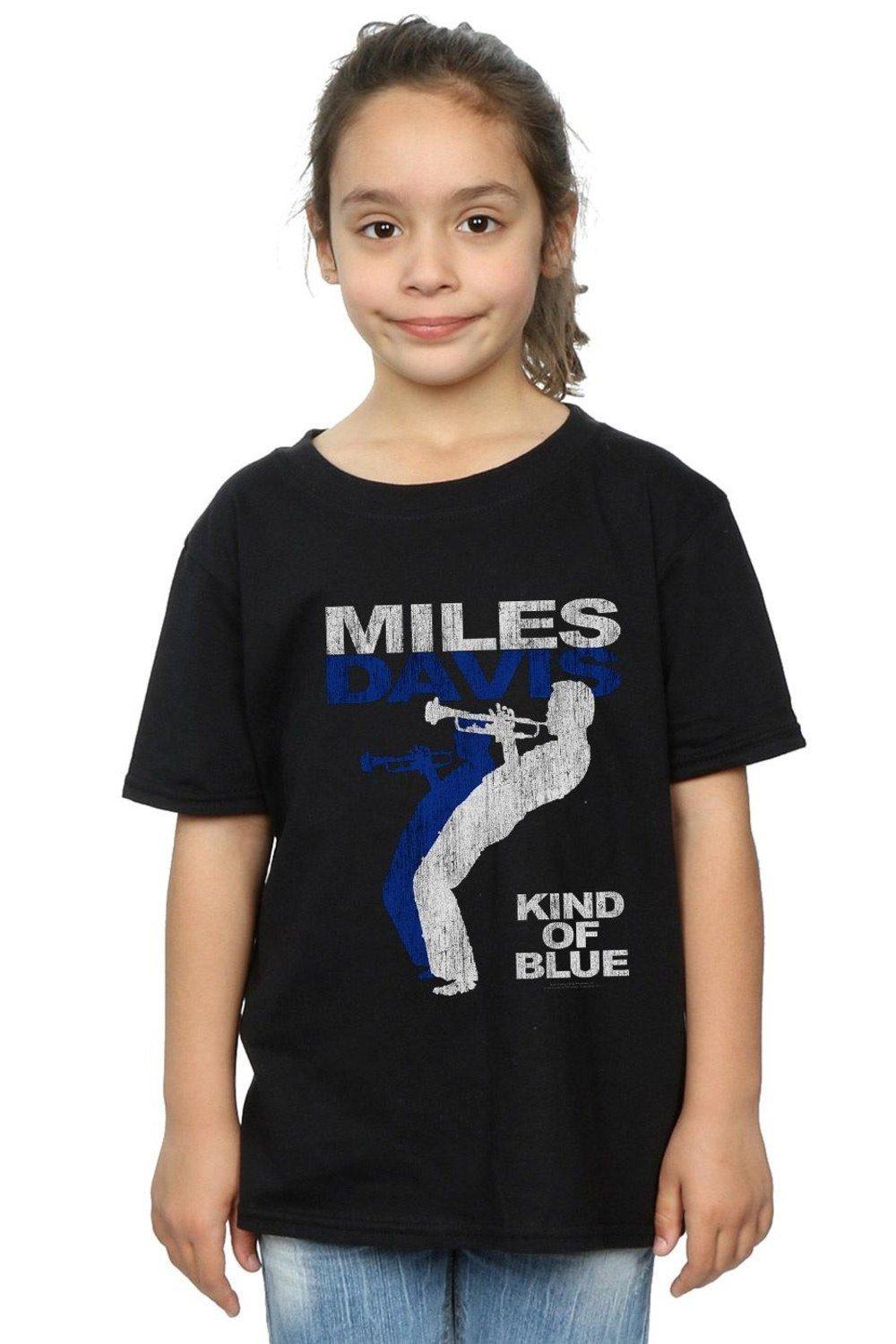 Хлопковая футболка Kind Of Blue с потертостями Miles Davis, черный davis miles kind of blue coloured vinyl lp спрей для очистки lp с микрофиброй 250мл набор