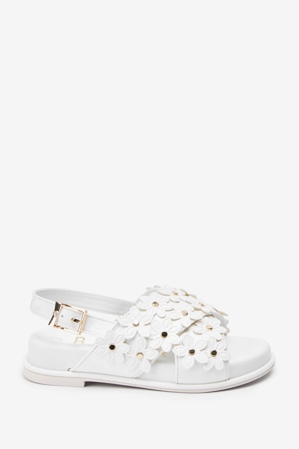 

Белые сандалии Baker By Ted Baker украшенные цветами Baker by Ted Baker, белый