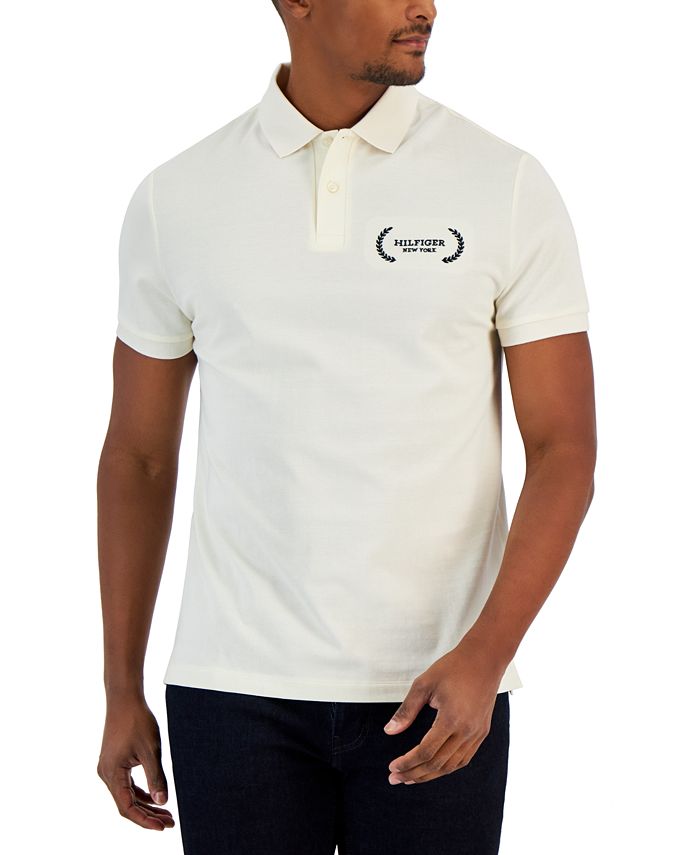 Мужская хлопковая рубашка-поло Monotype NY Reg Tommy Hilfiger, тан/бежевый рубашка поло из хлопкового пике с вышитым логотипом fred perry зеленый