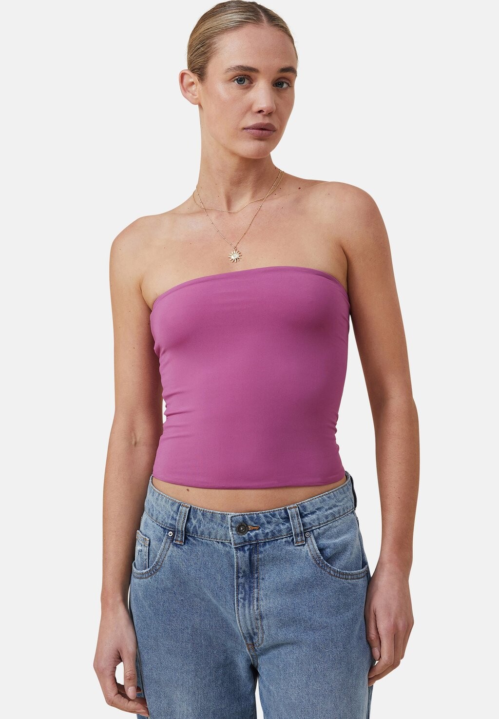 

Топ Sculpted Tube Rust Cotton On, цвет vintage magenta
