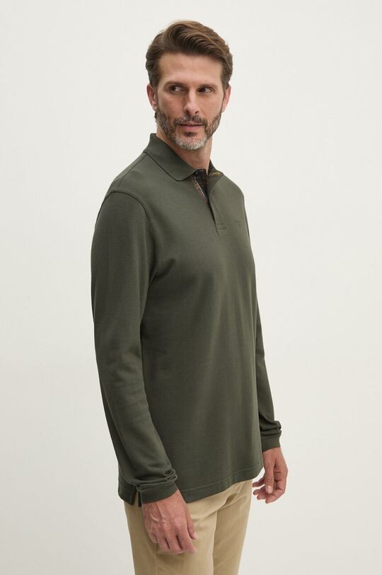 

Хлопковая рубашка с длинным рукавом Barbour, зеленый