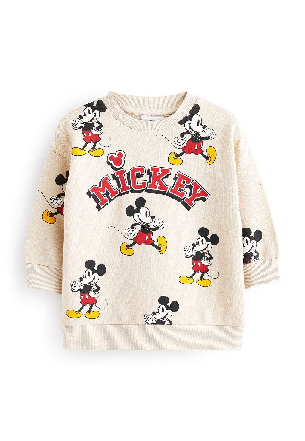 Толстовка ALL OVER PRINT MICKEY Next, цвет neutral cream шорты all over printed t shirt and shorts license set next цвет neutral tan mickey mouse