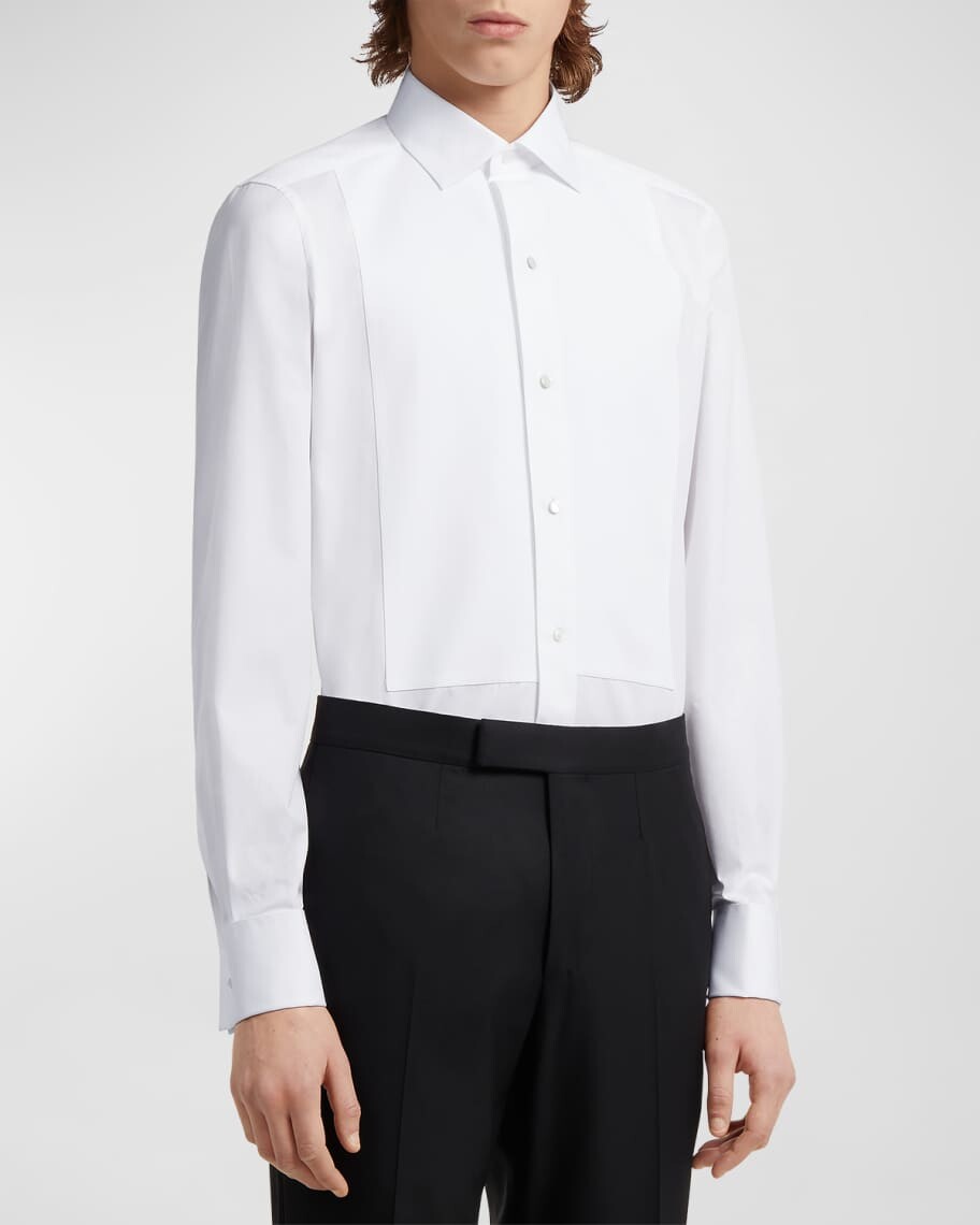 

Мужская формальная вечерняя рубашка пике ZEGNA
