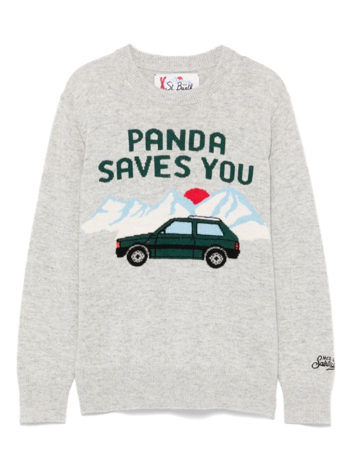 

MC2 Saint Barth Kids свитер из коллаборации с Fiat Douglas, серый