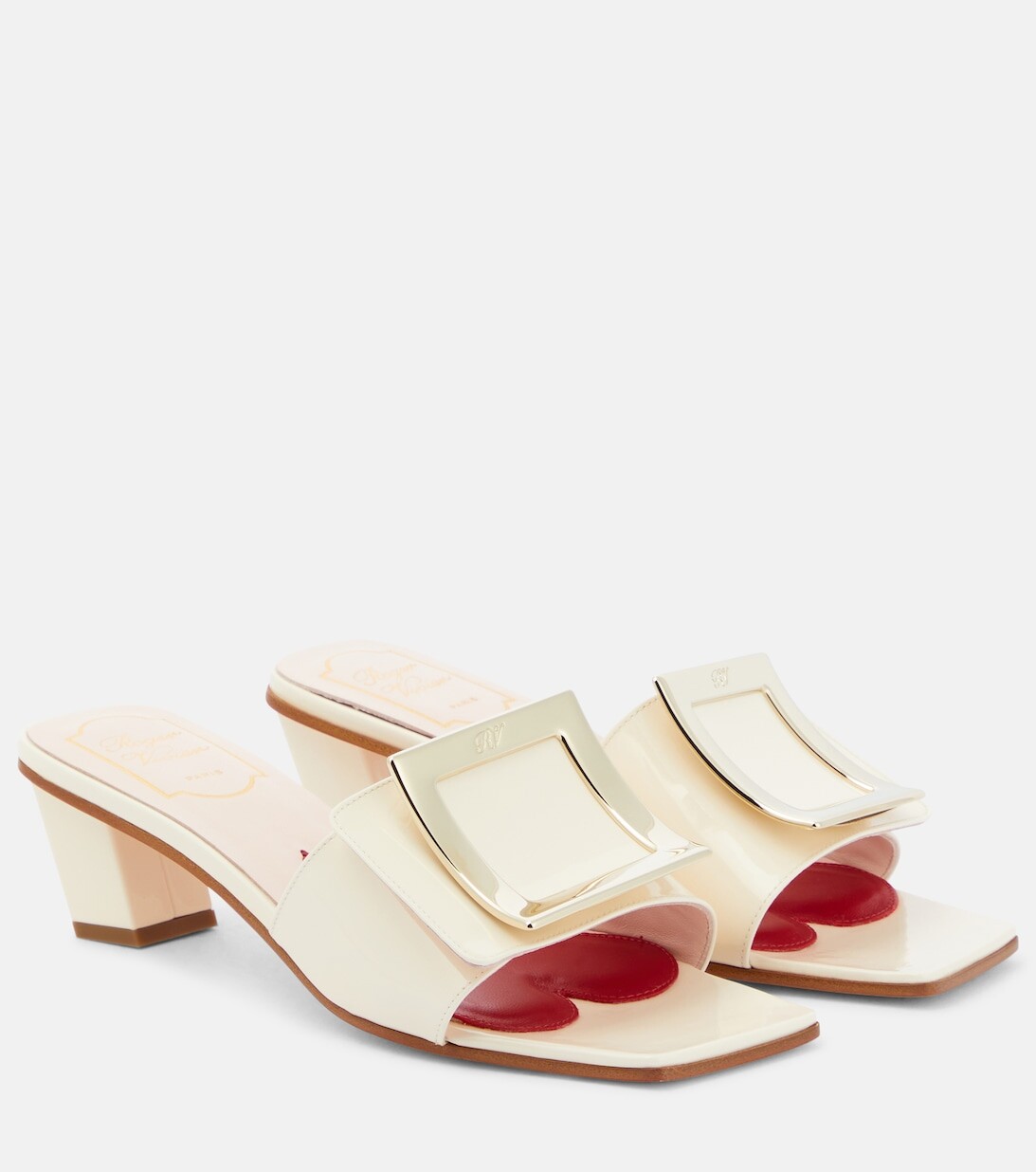

Кожаные мюли Love 45 Roger Vivier, белый