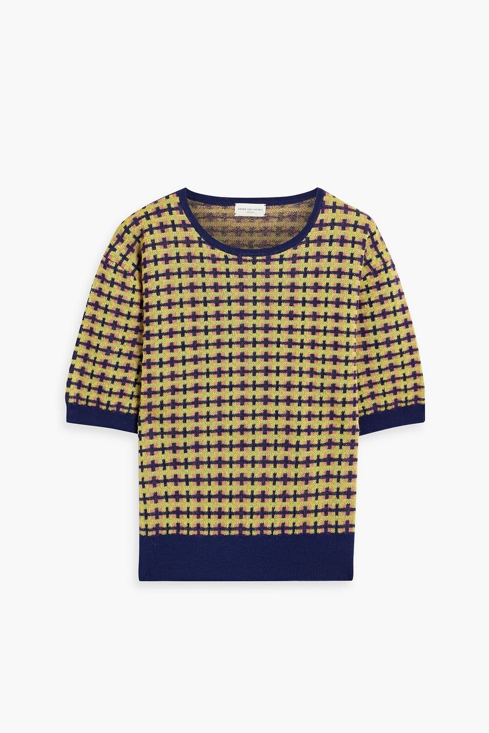

Свитер жаккардовой вязки DRIES VAN NOTEN, желтый