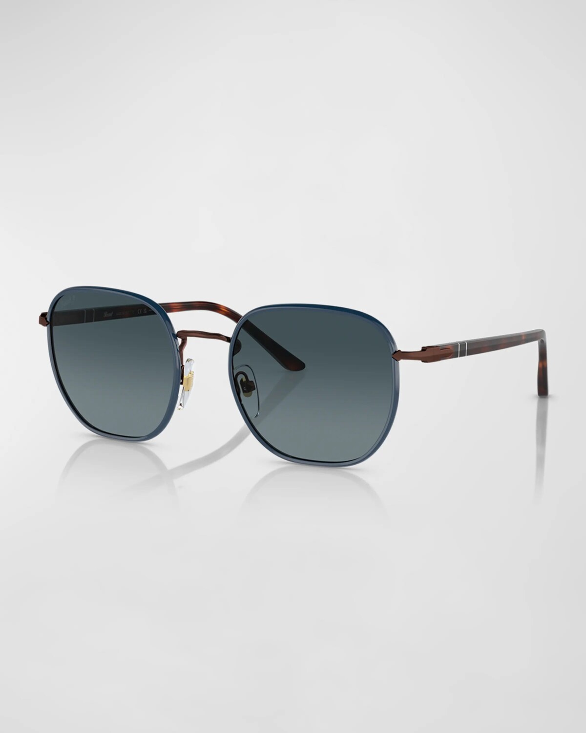 

Мужские металлические круглые солнцезащитные очки Persol, цвет Blue Gradient