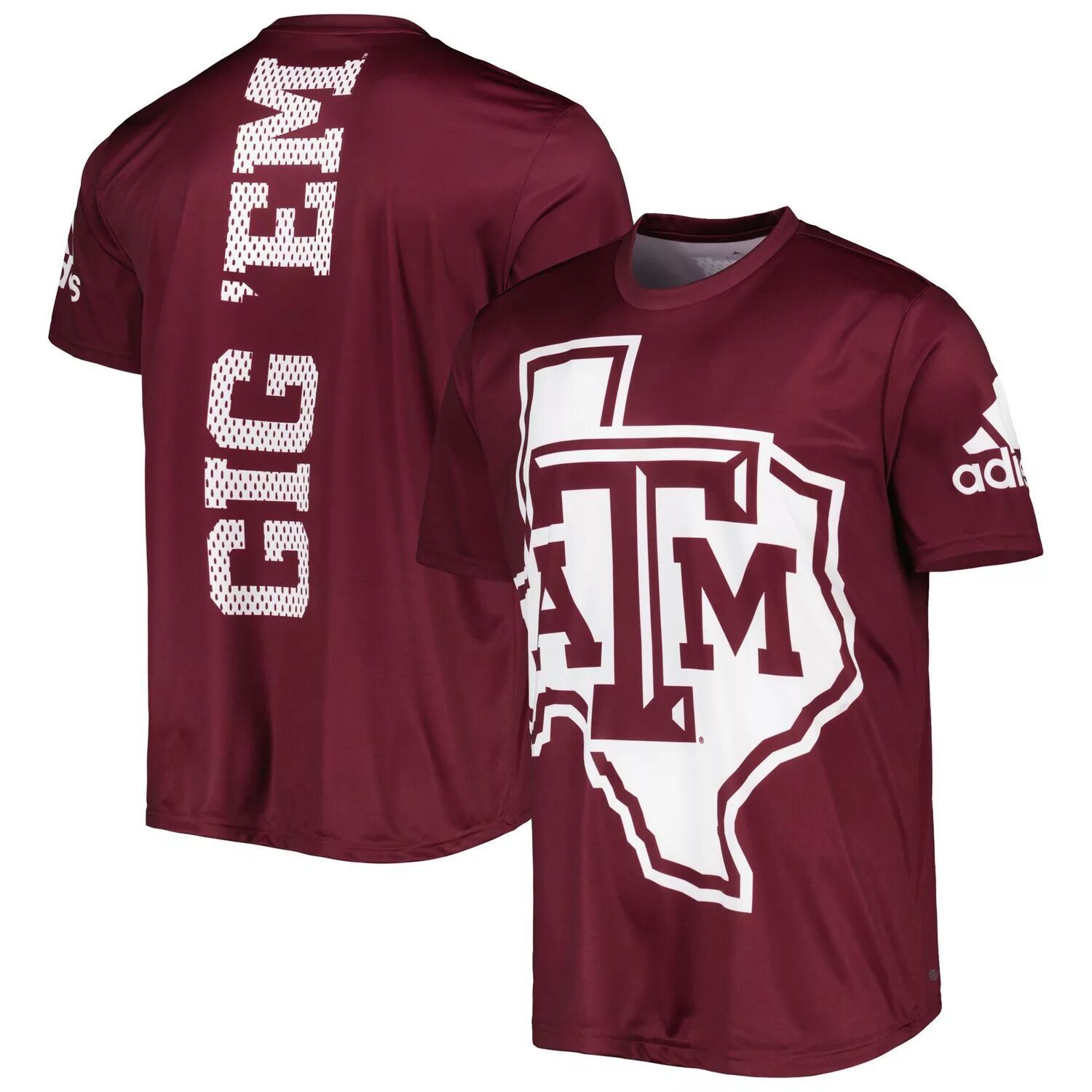 

Мужская футболка adidas Maroon Texas A&M Aggies AEROREADY Tailgate