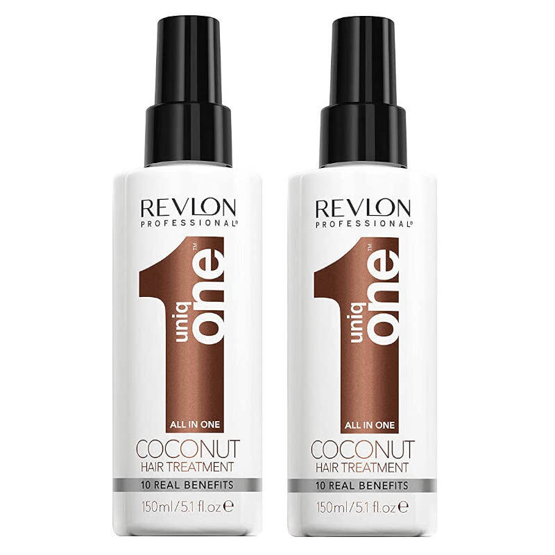 Набор: кокосовое средство для поврежденных волос Revlon Professional Uniq One, 2х150 мл