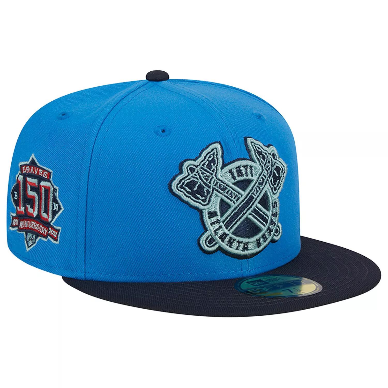 Мужская приталенная шляпа New Era Royal Atlanta Braves 59FIFTY