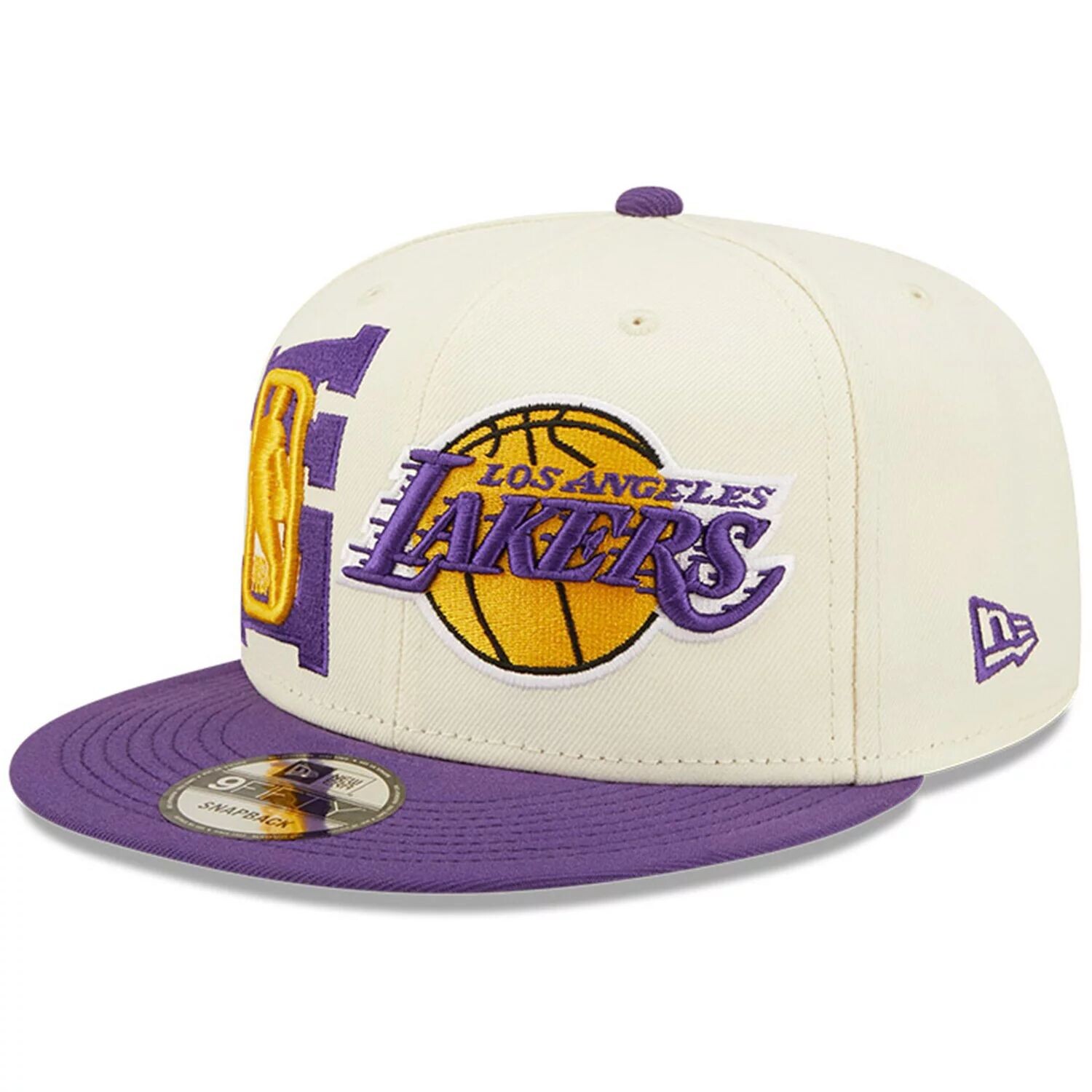 

Мужская регулируемая кепка New Era кремового/фиолетового цвета Los Angeles Lakers NBA Draft 9FIFTY 2022 Snapback