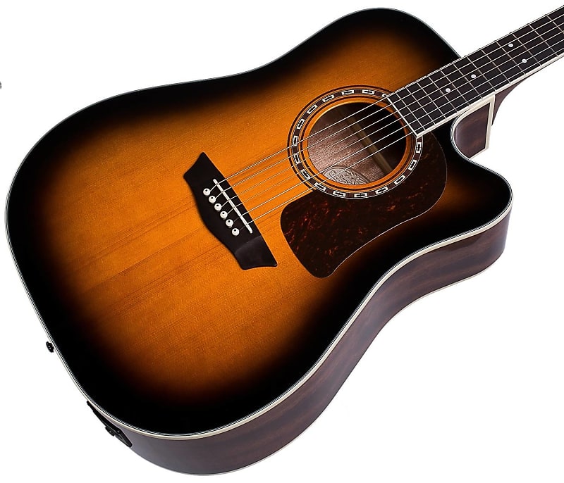 Акустическая гитара Washburn HD10SCETB Heritage Series Cutaway Solid Spruce Mahogany Neck 6-String Acoustic-Electric Guitar