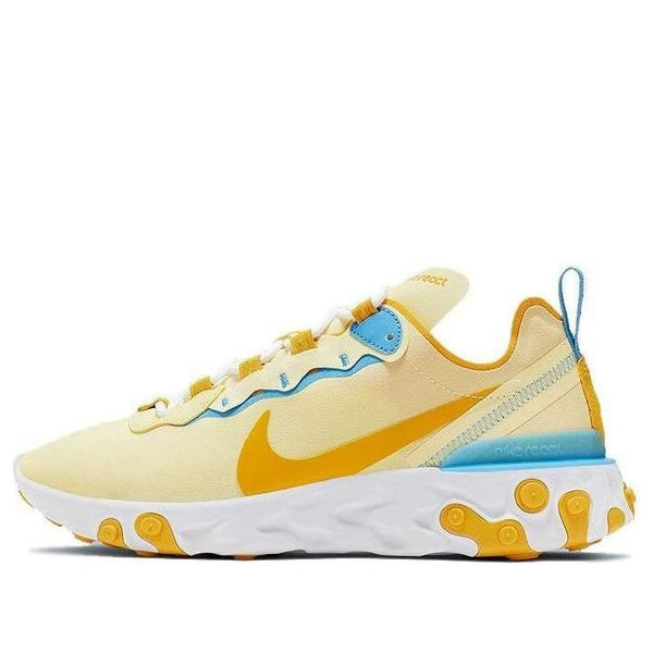 

Кроссовки реагируют на элемент 55 Nike, желтый